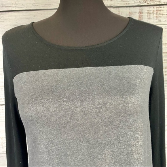 NORDSTROM TROUVE Metallic Colorblock Knit Tunic - Picture 2 of 6